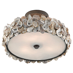 Потолочный светильник круглый с абажуром из устричных раковин Sea Ravens варинант исполнения - 3 | Loft Concept в Волгограде