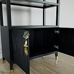 Стеллаж со стеклянными полками Elsa Dreams Black варинант исполнения - 2 | Loft Concept в Волгограде