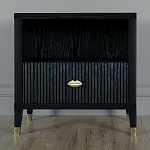 Прикроватная тумбочка с полкой Elsa Dreams Black варинант исполнения - 5 | Loft Concept в Волгограде