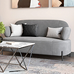 Диван в велюровой обивке серого цвета COLOR BLOCK варинант исполнения - 8 | Loft Concept в Волгограде