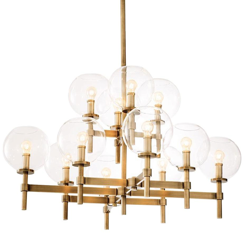 Люстра Chandelier Jade L Латунь Античная полированная Прозрачное Стекло Люстра Chandelier Jade L Латунь Античная полированная Прозрачное Стекло в Волгограде | Loft Concept