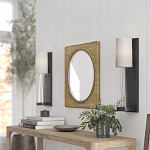 Бра на прозрачном штативе с тканевым абажуром в форме цилиндра Conciseness варинант исполнения - 5 | Loft Concept в Волгограде