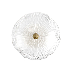 Бра в форме прозрачного стеклянного цветка с рельефной текстурой Textured Glass варинант исполнения - 3 | Loft Concept в Волгограде