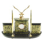 Настольный письменный набор из змеевика и бронзы с декором в виде орла Successful Leader варинант исполнения - 1 | Loft Concept в Волгограде