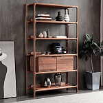 Стеллаж в гостиную для книг Moon Walnut Furniture варинант исполнения - 4 | Loft Concept в Волгограде