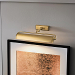 Светильник для картин цвета состаренная латунь с широким плафоном на прямоугольном основании Elstead Lighting варинант исполнения - 12 | Loft Concept в Волгограде