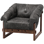 Кресло Duncan винтажная черная кожа варинант исполнения - 2 | Loft Concept в Волгограде