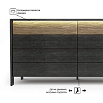 Комод 8 ящиков с подсветкой на рельефном фасаде Warm Industrial варинант исполнения - 6 | Loft Concept в Волгограде