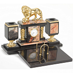 Настольный письменный набор из яшмы и долерита с декором виде льва Manager Organizer варинант исполнения - 2 | Loft Concept в Волгограде