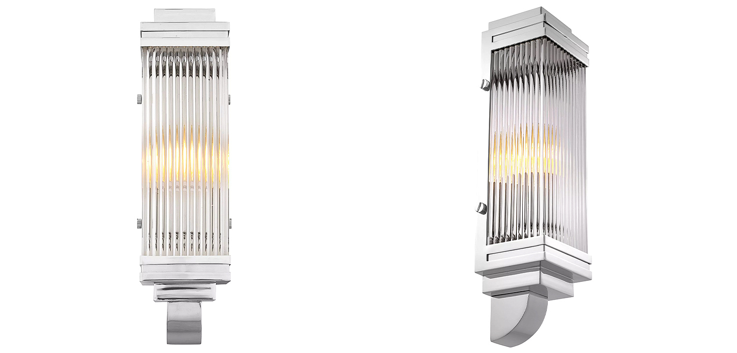 Бра Eichholtz Wall Lamp Bassett Nickel Бра Eichholtz Wall Lamp Bassett Nickel - Loft-Concept в Волгограде