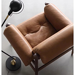 Кресло с деревянным каркасом и обивкой из натуральной кожи Medieval Furniture варинант исполнения - 5 | Loft Concept в Волгограде