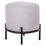 Круглый пуф на металлических ножках с обивкой из рогожки Casey Poof варинант исполнения - 2 | Loft Concept в Волгограде
