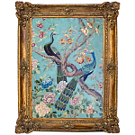 Постер в раме в стиле шинуазри Павлины на дереве Chinoiserie Imperial Garden Peacocks on a Tree Poster варинант исполнения - 2 | Loft Concept в Волгограде