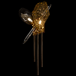 Бра с 2-мя плафонами из стекла и металла и вертикальными подвесками Gilded Mirage  варинант исполнения - 6 | Loft Concept в Волгограде