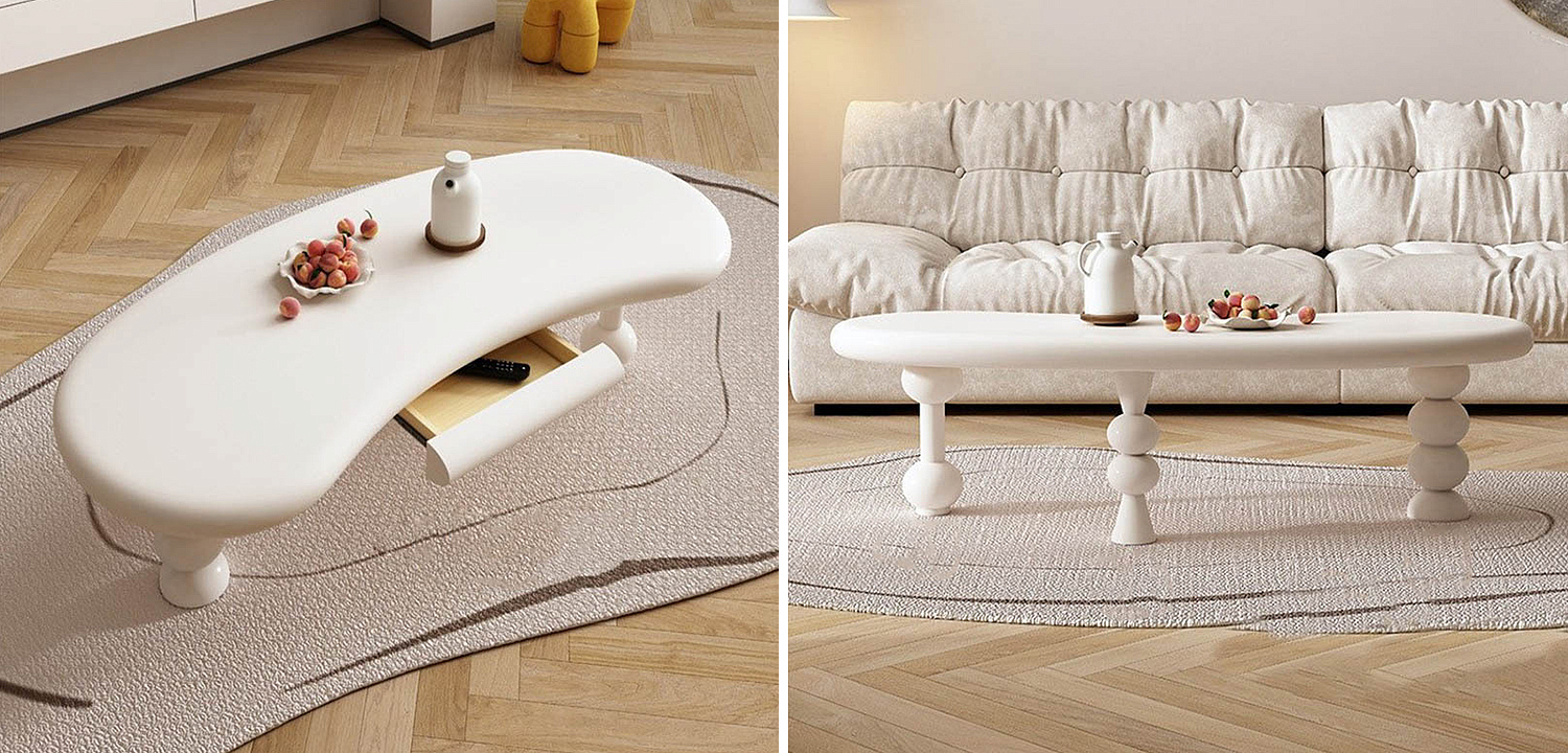 Кофейный стол с ящиком Martina Unique Shape Coffee Table Кофейный стол с ящиком Martina Unique Shape Coffee Table - Loft-Concept в Волгограде
