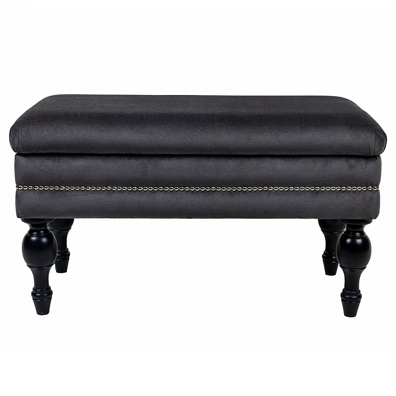 Мягкая банкетка с зоной для хранения Casket Dark Grey Черный Темно-серый Мягкая банкетка с зоной для хранения Casket Dark Grey Черный Темно-серый в Волгограде | Loft Concept