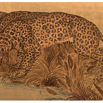 Картина с изображением Леопардов Leopards by stream варинант исполнения - 2 | Loft Concept в Волгограде