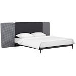 Кровать с большим мягким изголовьем Unity Dark Grey Bed варинант исполнения - 9 | Loft Concept в Волгограде
