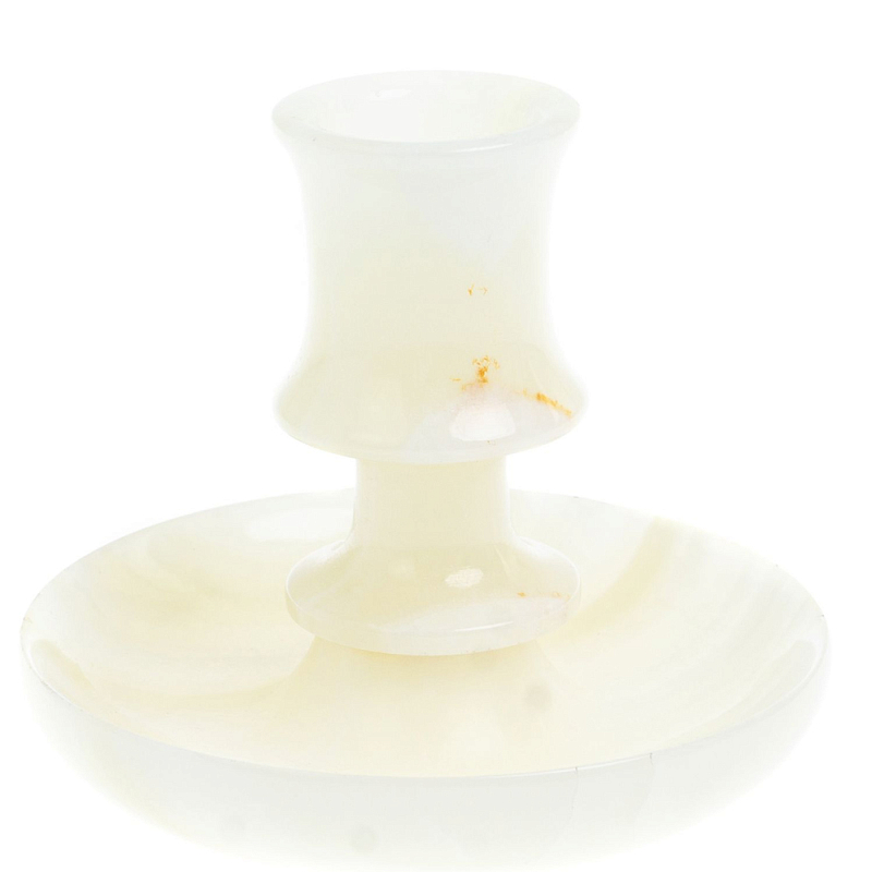 Подсвечник в виде чаши из натурального камня оникс Stone Candlestick Бежевый Подсвечник в виде чаши из натурального камня оникс Stone Candlestick Бежевый в Волгограде | Loft Concept