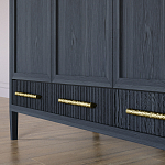 Большой Шкаф Primo Черный дуб с 3 дверьми и 3 выдвижными ящиками варинант исполнения - 5 | Loft Concept в Волгограде