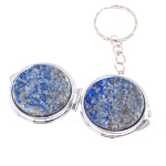 Зеркало брелок карманное двухстороннее из натурального камня Лазурит Stone Mirrors варинант исполнения - 6 | Loft Concept в Волгограде