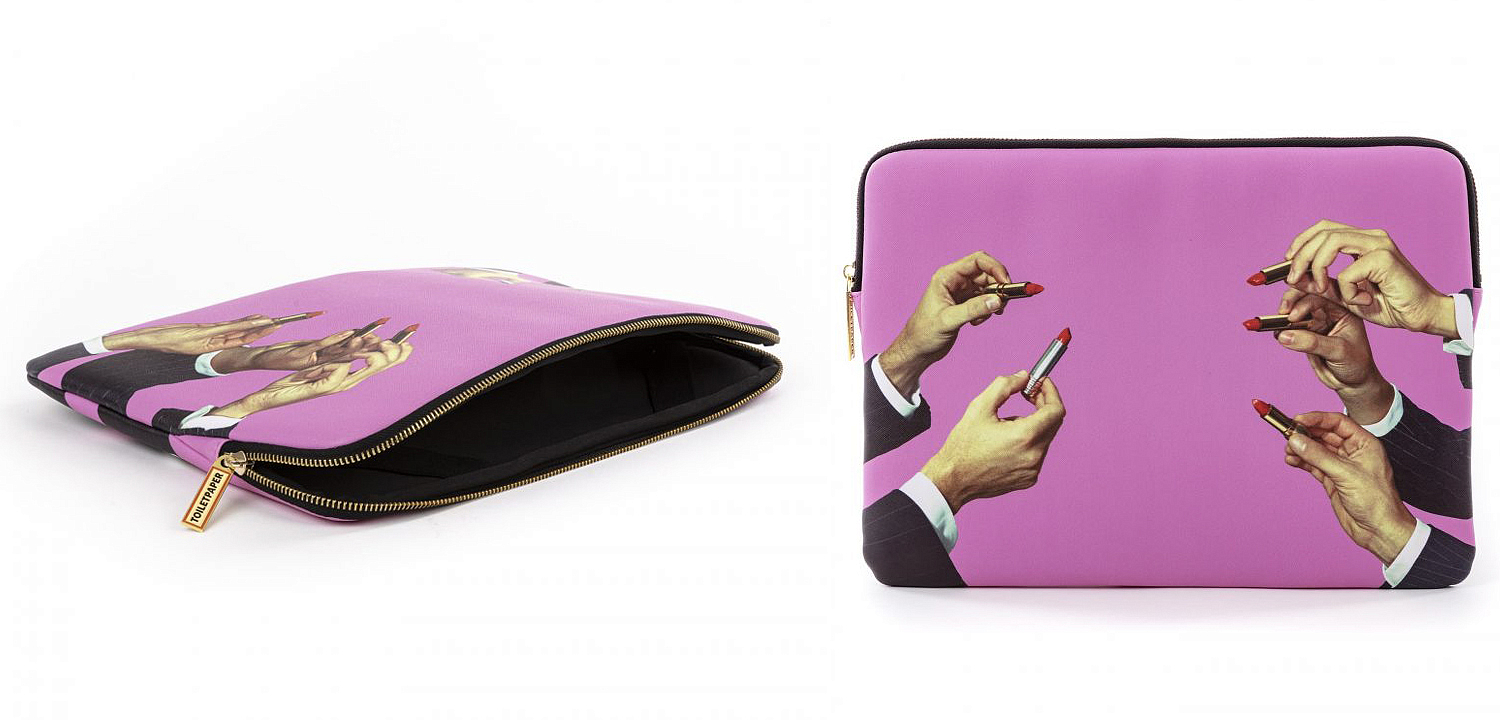 Чехол для ноутбука Seletti Laptop Bag Lipsticks Pink Чехол для ноутбука Seletti Laptop Bag Lipsticks Pink - Loft-Concept в Волгограде