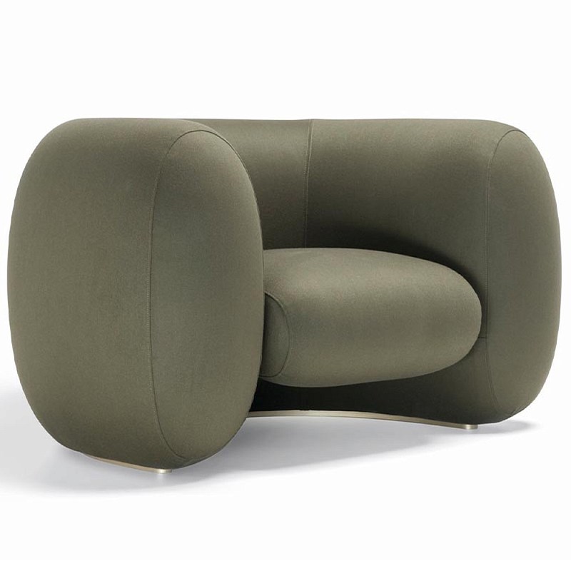 Дизайнерское полукруглое мягкое кресло CINNAMON Armchair Зеленый Дизайнерское полукруглое мягкое кресло CINNAMON Armchair Зеленый в Волгограде | Loft Concept