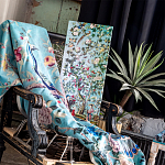 Постер на холсте в стиле шинуазри с изображением сада Chinoiserie Imperial Peach Garden Poster варинант исполнения - 3 | Loft Concept в Волгограде