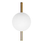 Бра с золотым основанием и белым плафоном в форме шара Bubble варинант исполнения - 4 | Loft Concept в Волгограде