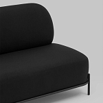 Двухместный диван черного цвета COLOR BLOCK варинант исполнения - 7 | Loft Concept в Волгограде