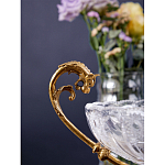 Чаша из прозрачного рельефного стекла на бронзовой подставке Eden Garden варинант исполнения - 3 | Loft Concept в Волгограде