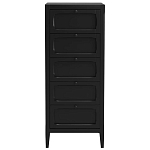 Комод узкий с 5-ю ящиками черный Silva Black Chest of Drawers варинант исполнения - 1 | Loft Concept в Волгограде
