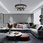 Люстра круглая из матового черного металла с подвесками из прозрачных стеклянных трубок Noir Tubes варинант исполнения - 12 | Loft Concept в Волгограде