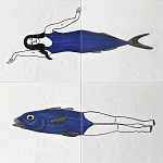 Плитка с узором Рыба пловчиха варинант исполнения - 2 | Loft Concept в Волгограде