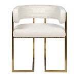 Стул букле бежевый с каркасом цвета матовое золото Tactility варинант исполнения - 1 | Loft Concept в Волгограде