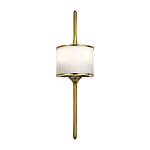 Бра вертикальное с белым полукруглым плафоном и длинным стержнем S Kichler варинант исполнения - 1 | Loft Concept в Волгограде