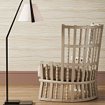 Торшер с черным каркасом и белым тканевым абажуром в форме конуса Stylish Solution варинант исполнения - 4 | Loft Concept в Волгограде