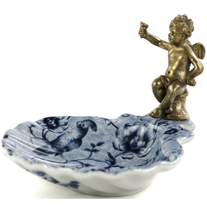 Блюдо Dish With Angel Белый Бронза Синий Блюдо Dish With Angel Белый Бронза Синий в Волгограде | Loft Concept
