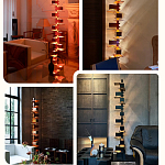 Торшер с каркасом из множества полок Links варинант исполнения - 3 | Loft Concept в Волгограде