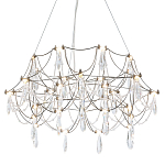 Люстра с каркасом из тонких металлических нитей и хрустальными подвесками Crystal Metal Threads Chandelier 60 варинант исполнения - 1 | Loft Concept в Волгограде