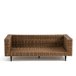 Трехместный садовый диван из плетеного пластика Matteo варинант исполнения - 8 | Loft Concept в Волгограде