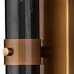 Бра цилиндрической формы чёрного цвета с 2-мя плафонами Marble Glow варинант исполнения - 4 | Loft Concept в Волгограде