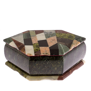 Шкатулка для украшений с мозаикой из натуральных камней Stone Casket