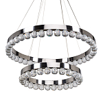 Люстра с двумя кольцами цвета хром и прозрачными хрустальными шарами по периметру Sacramento Transparent Balls Chandelier варинант исполнения - 1 | Loft Concept в Волгограде