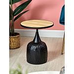 Приставной столик с факутрным черным основанием Ethiopia варинант исполнения - 2 | Loft Concept в Волгограде