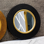 Зеркало в черной фактурной раме с золотым кантом Summon the Light варинант исполнения - 7 | Loft Concept в Волгограде