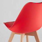 Стул с основой из пластика и мягким сиденьем Arvika Red варинант исполнения - 6 | Loft Concept в Волгограде