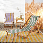 Шезлонг из акации и ткани Venezuela варинант исполнения - 10 | Loft Concept в Волгограде