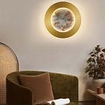 Бра в форме диска цвета латунь Brass Borders варинант исполнения - 4 | Loft Concept в Волгограде