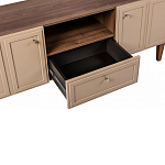 ТВ-тумба бежевая из массива бука с 2-мя дверками и ящиком Wenge Light варинант исполнения - 4 | Loft Concept в Волгограде